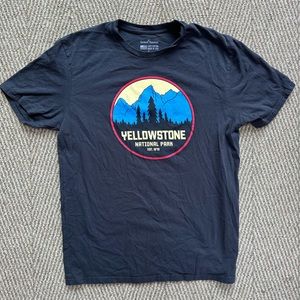 Yellowstone National Park Dark Grey Long Sleeve with Large Graphic on Chest - L